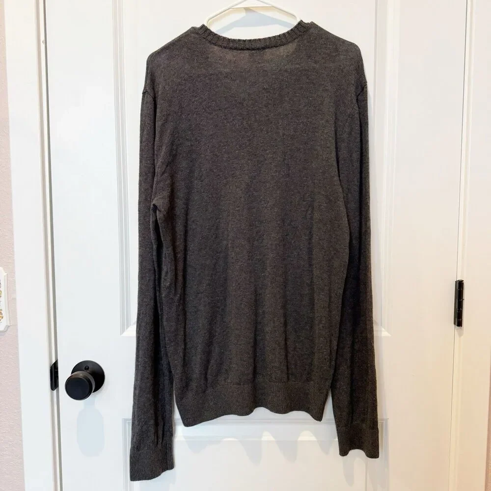 Hollister Mens Lightweight V Neck Sweater Size Small Long Sleeve‎ Gray Preppy